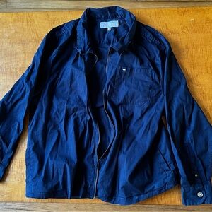 Navy Shacket from Peau de Loup